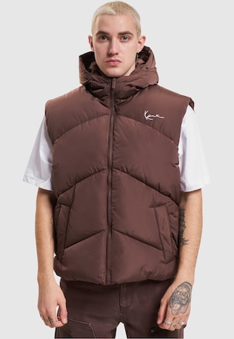 Gilet 'Chest' di Karl Kani in marrone: frontale