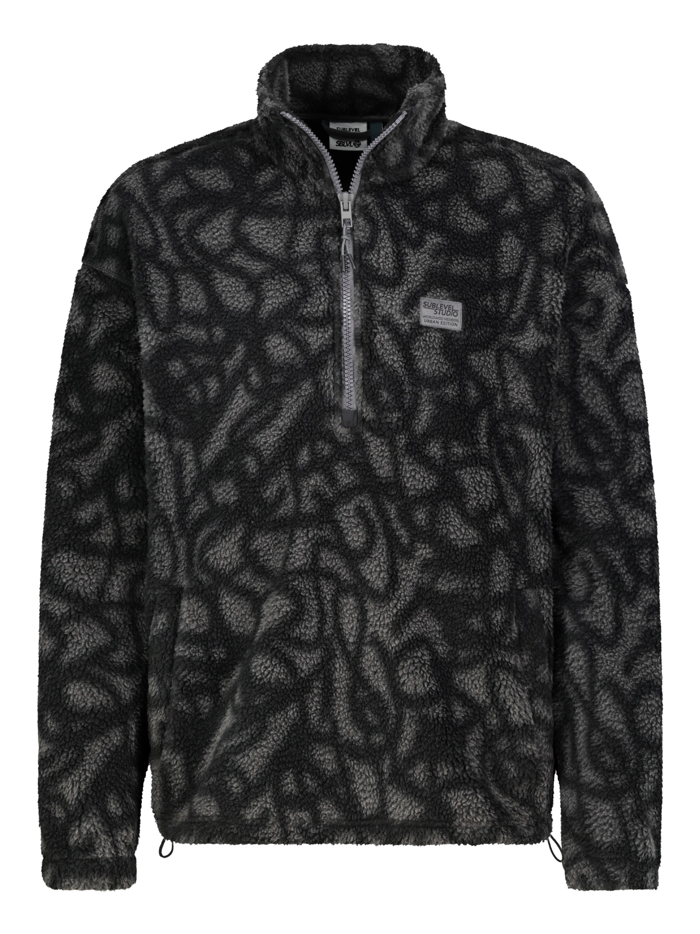 Sublevel Fleecejacke in Grau: Vorderseite