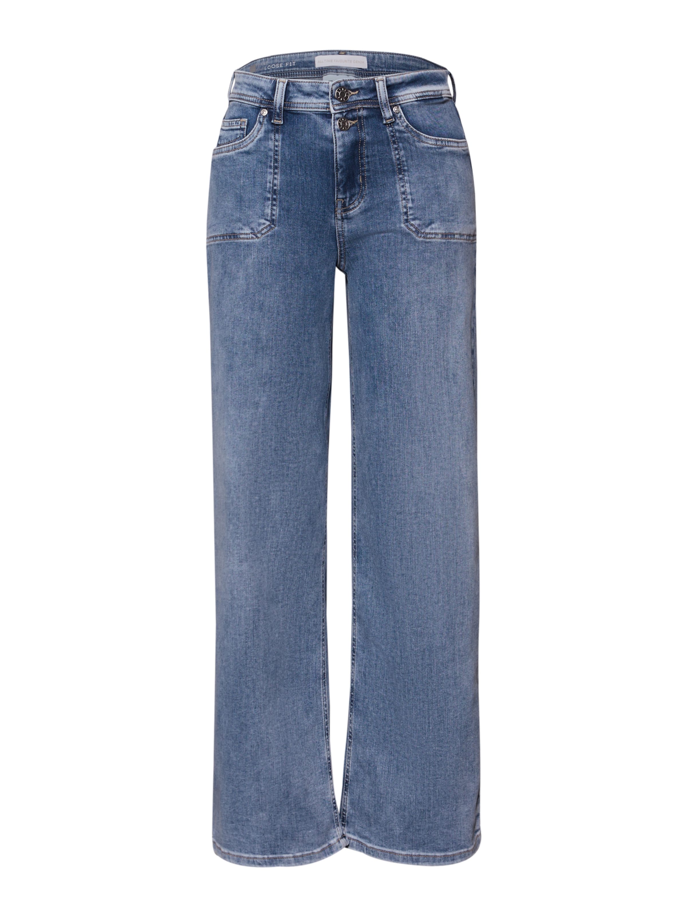 STREET ONE Wide Leg Jeans 'Emee' in Blau: Vorderseite