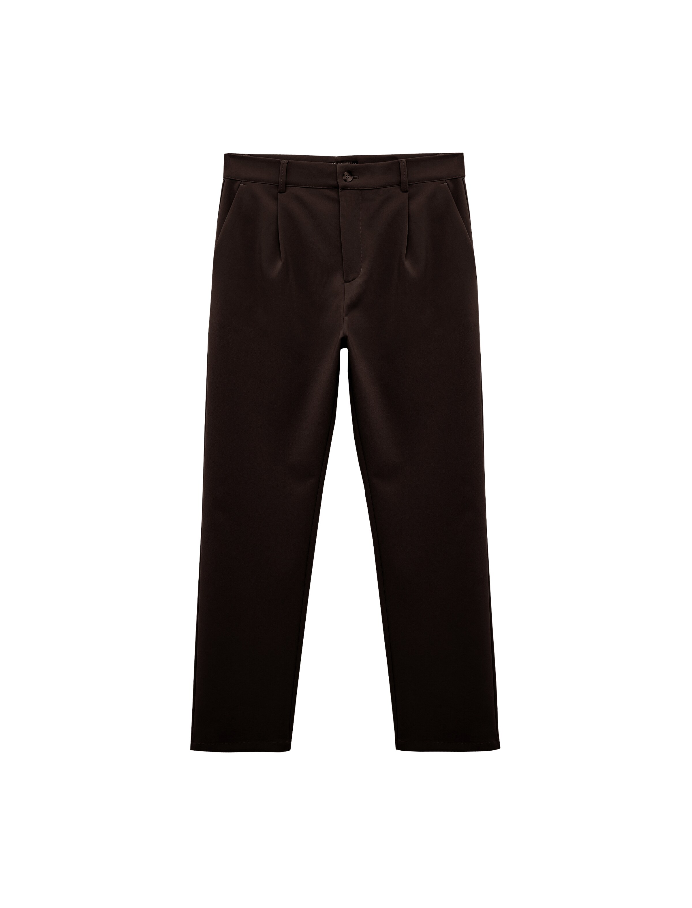 Koton Loose fit Pleat-front trousers in Brown: front