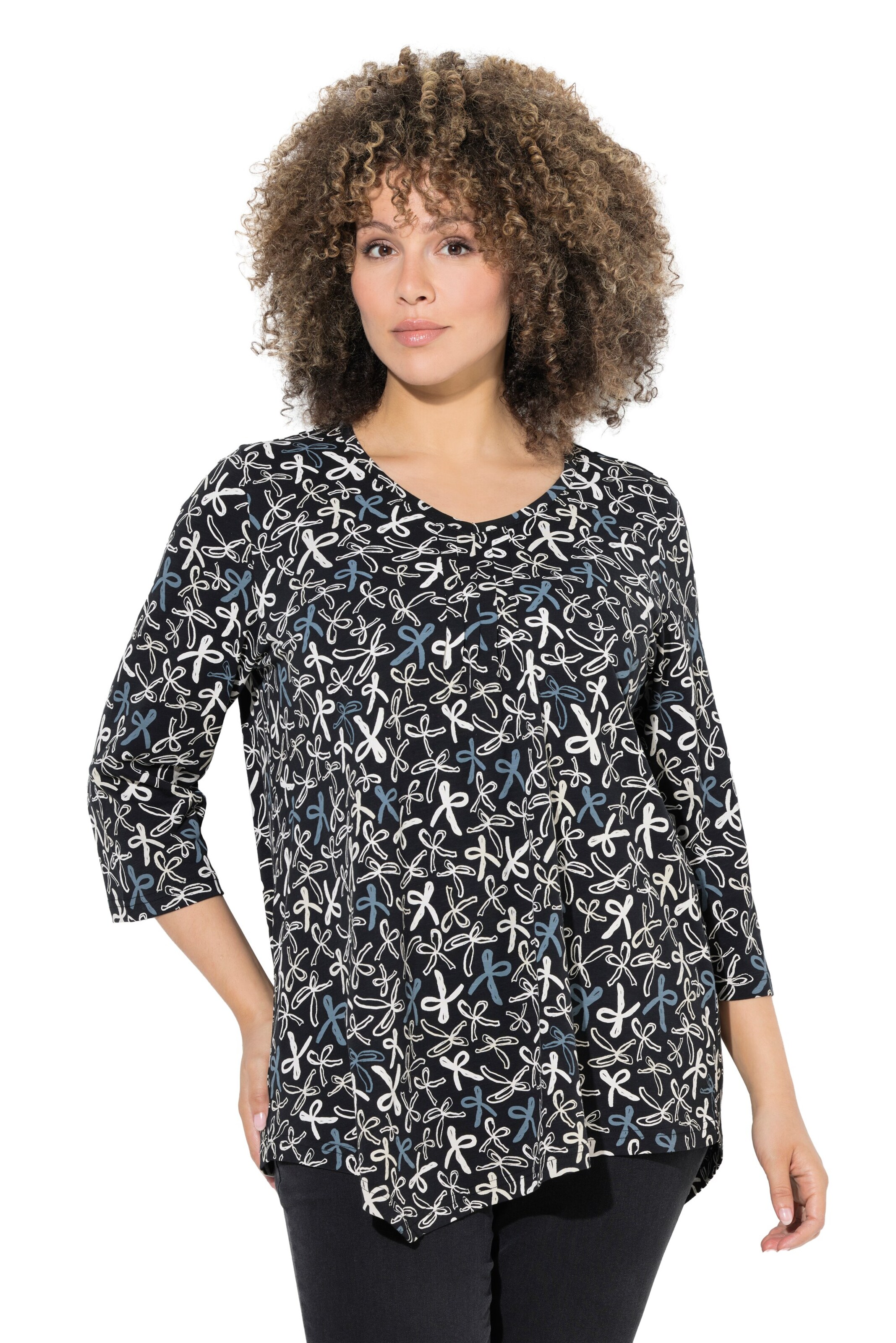 Ulla Popken Shirt in Black: front