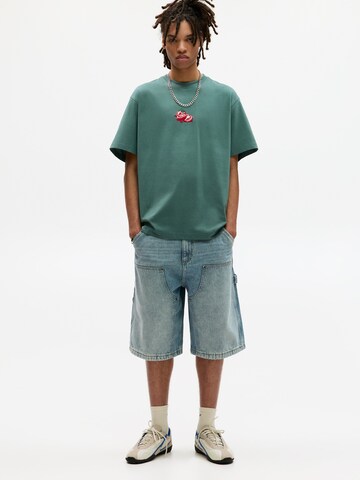 T-Shirt 'STWD' Pull&Bear en vert