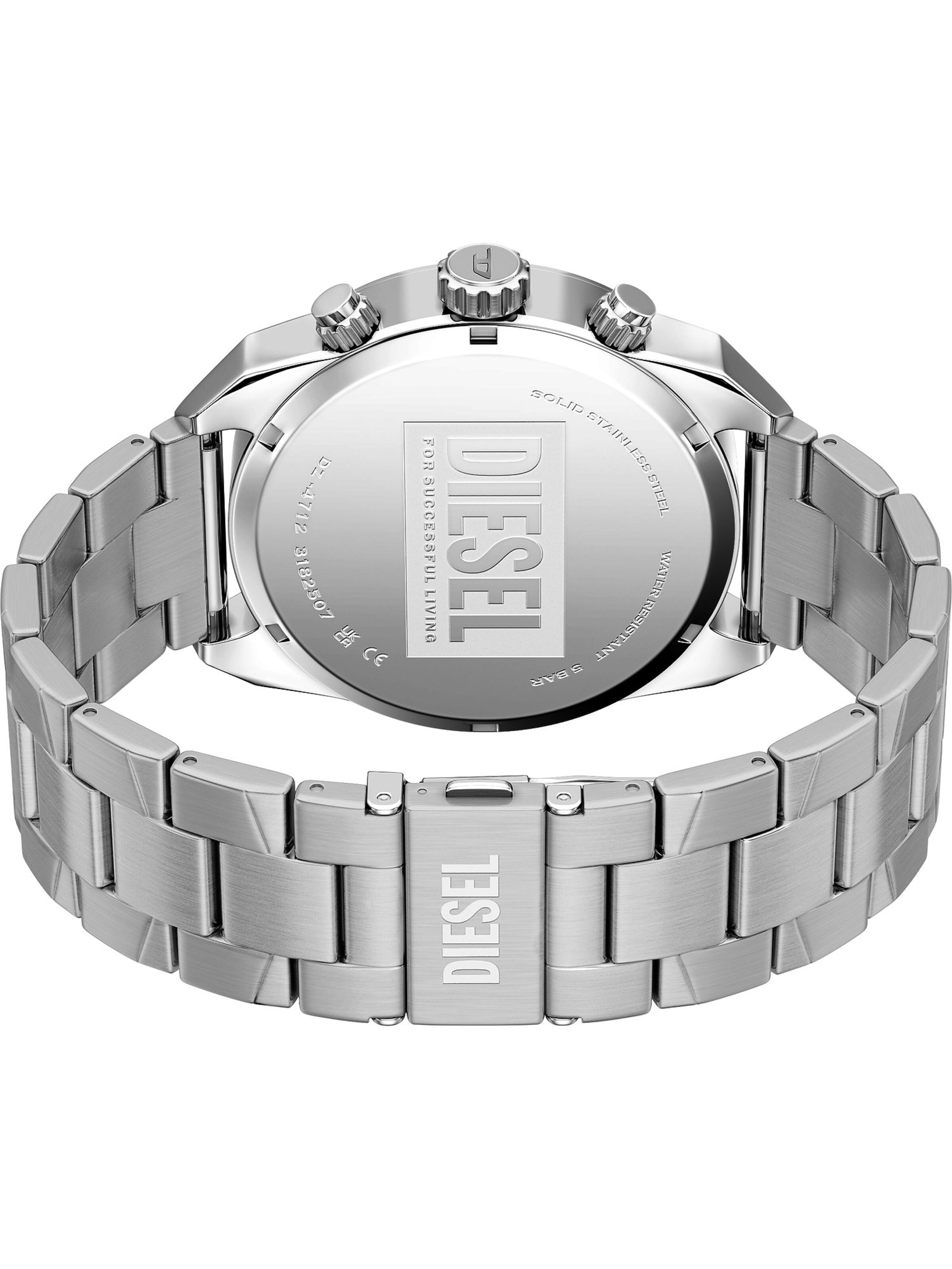 DIESEL Analoguhr in Silber