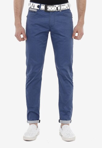 CIPO & BAXX Regular Pants in Blue: front
