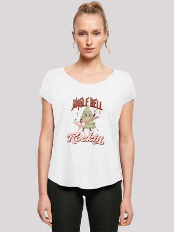 T-shirt 'Christmas Tree' F4NT4STIC en blanc : devant