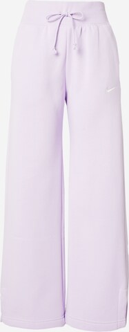 Wide Leg Pantalon 'Phoenix Fleece' NIKE en violet : devant