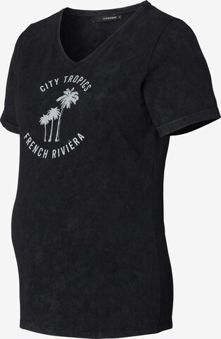 Supermom Shirt 'Palm Trees' in Black: front