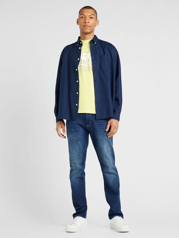 JACK & JONES - Camisa 'MAP' em amarelo