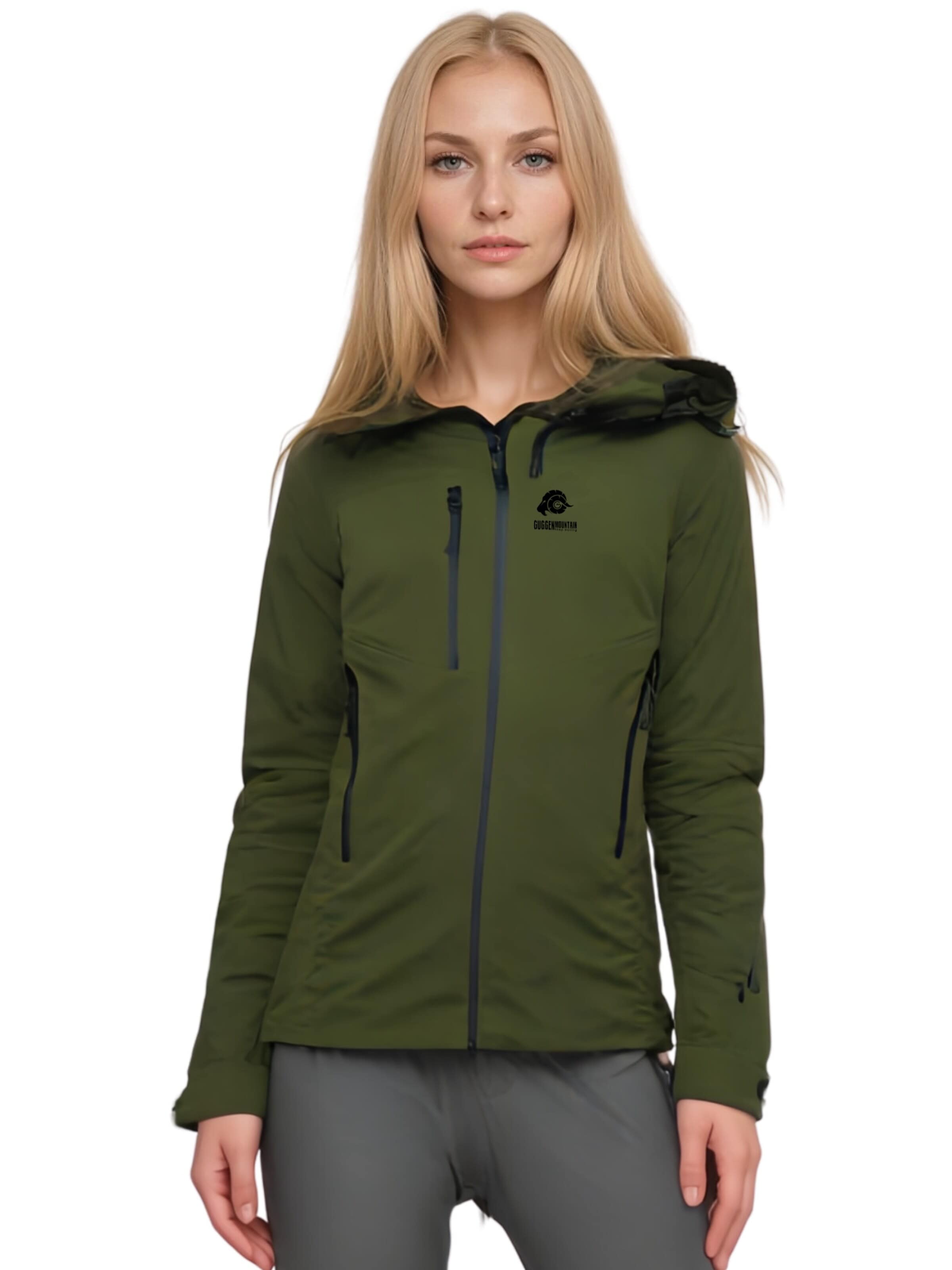 Guggen Mountain Funktionsjacke 'Allwetter Jacke HD09 3-Lagen Hardshell Wanderjacke'‌‌‌‌‌‌ in Grün