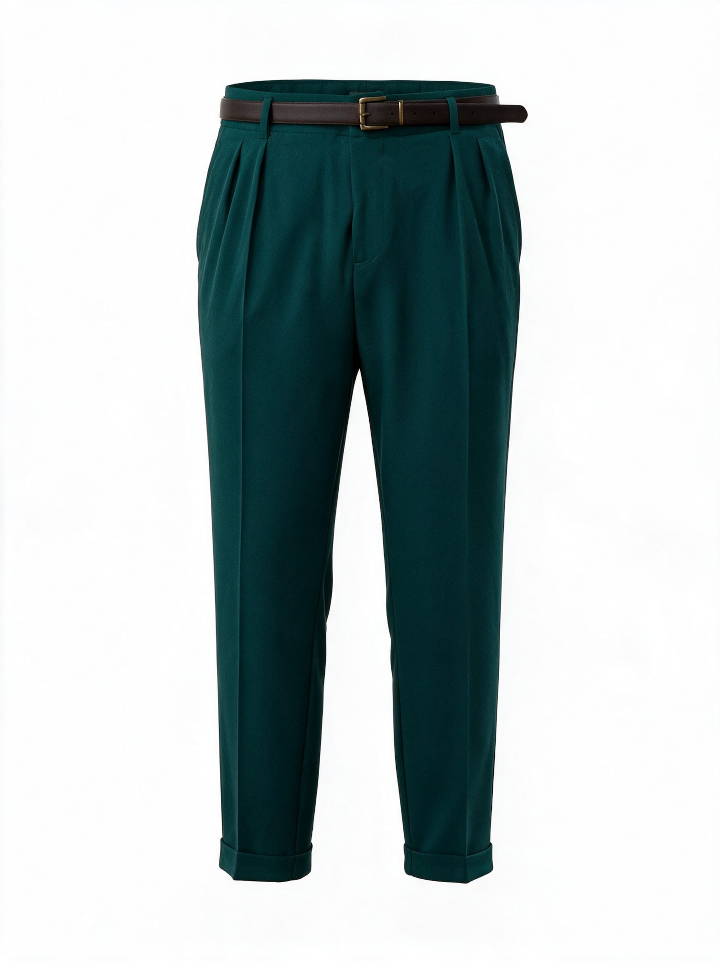 Antioch - Tapered Pantalón plisado en verde: frente