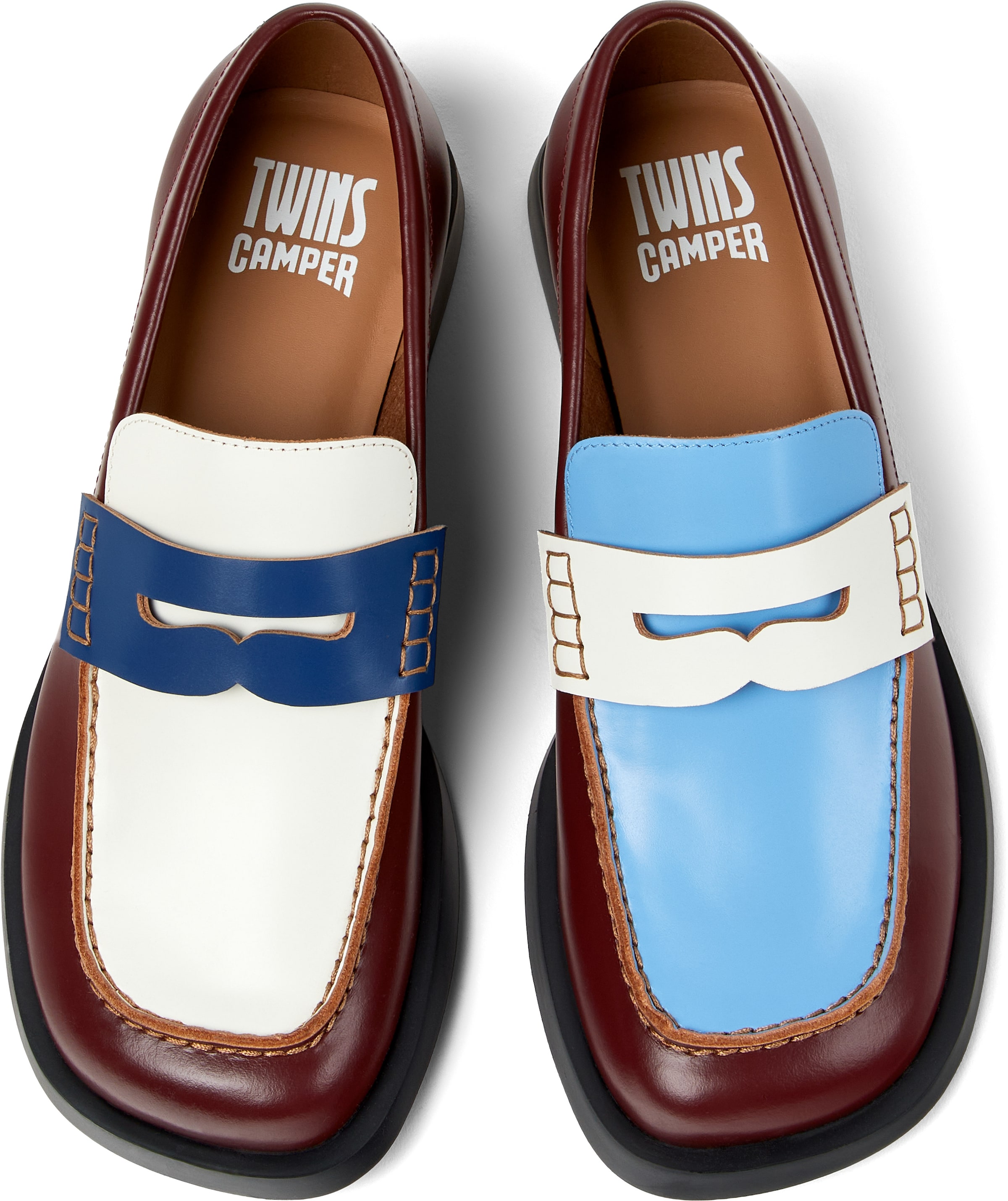 Mocassin CAMPER en mélange de couleurs