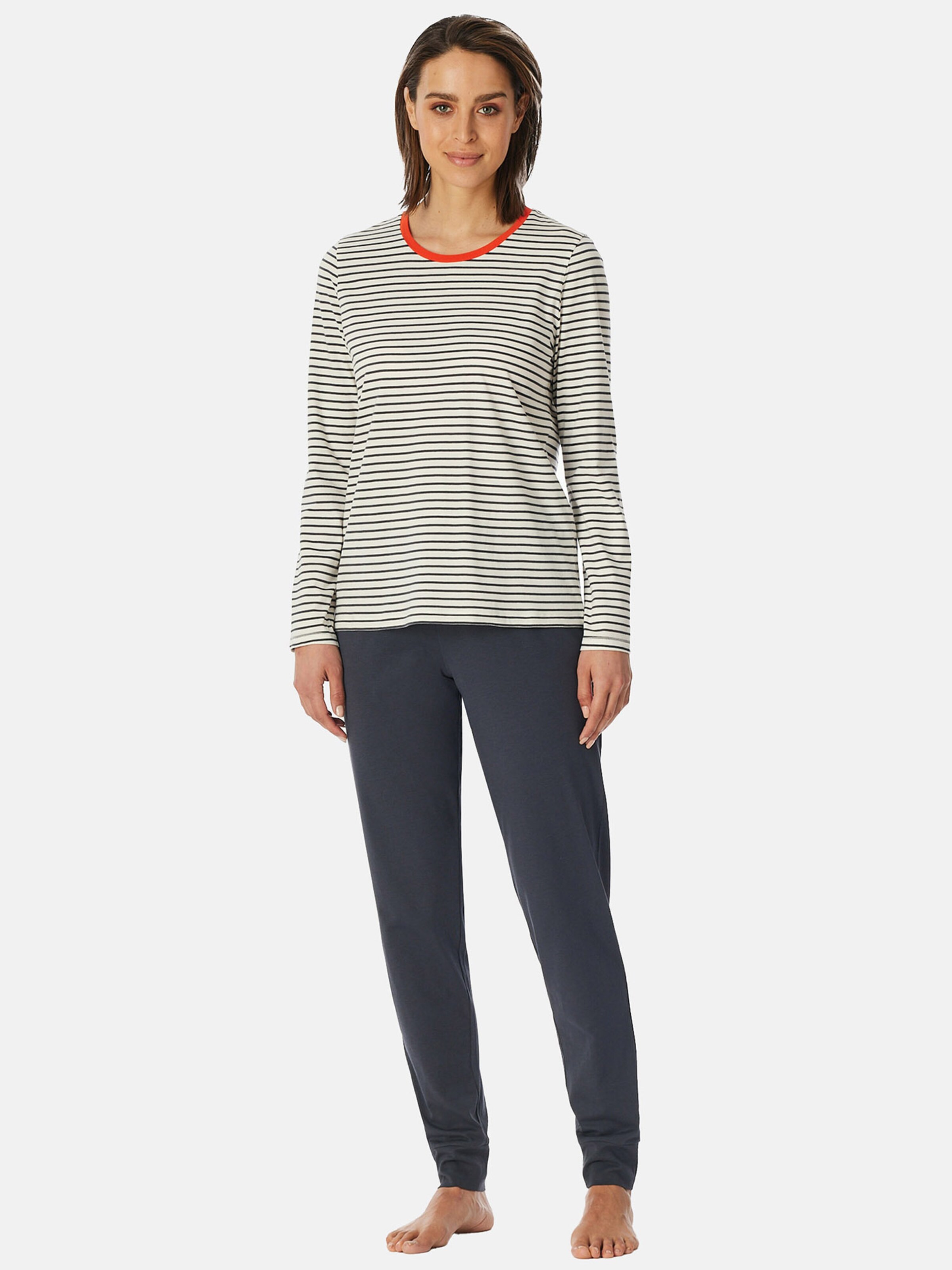 SCHIESSER - Pijama ' Casual Essentials ' en beige: frente