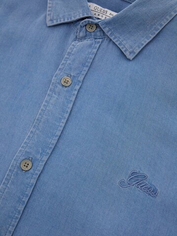 GUESS Regular fit Button Up Shirt in Blue