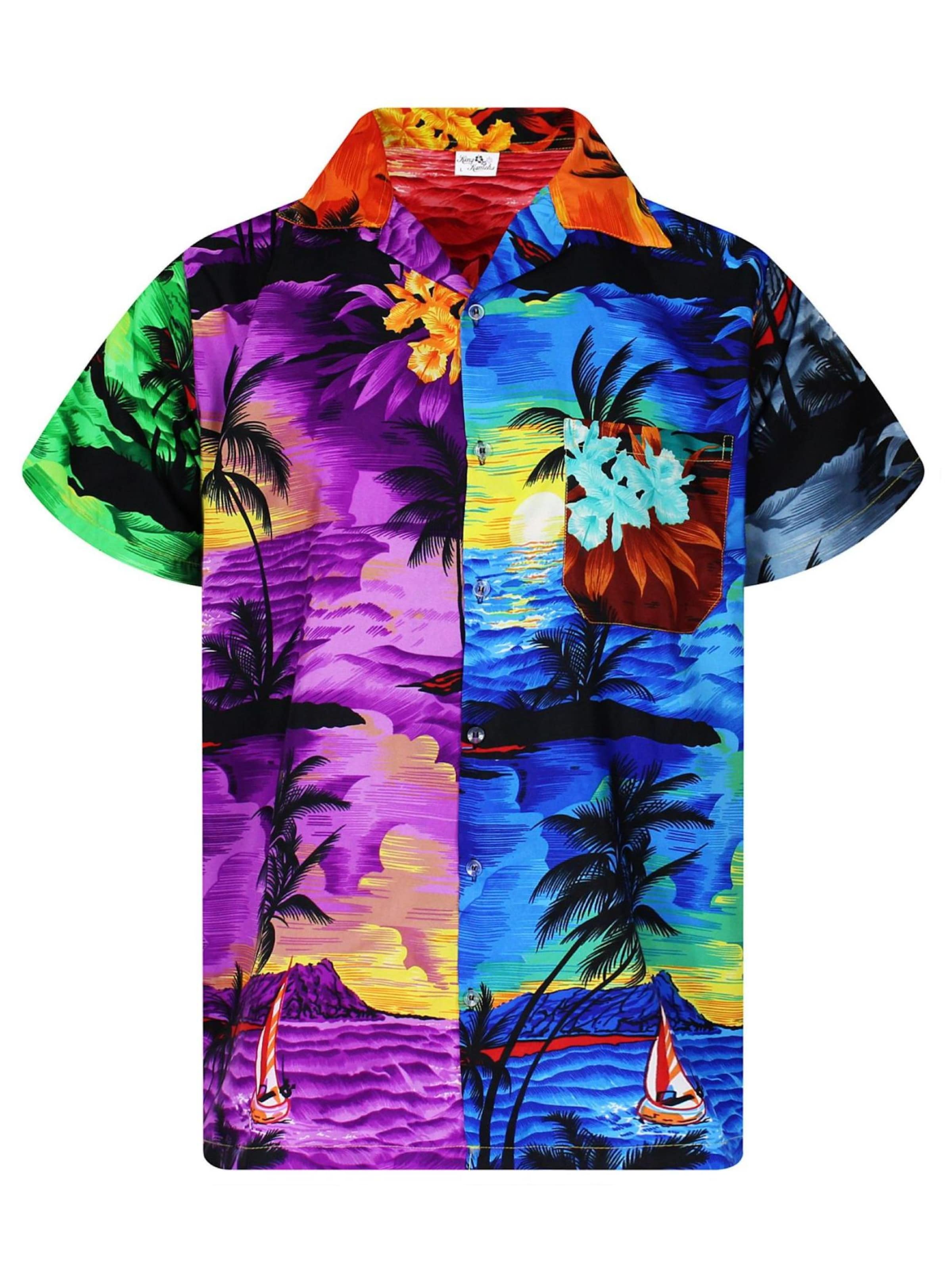 King Kameha Shirt 'Surf'‌‌‌‌‌‌‌‌‌‌ in Mischfarben: Vorderseite