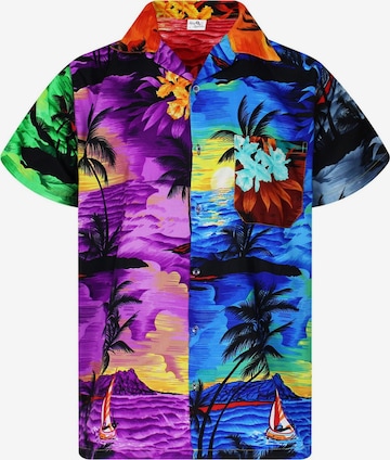 King Kameha Shirt 'Surf' in Mixed colors: front