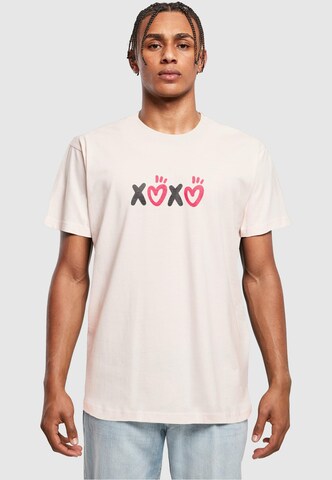 Maglietta 'Valentines Day - XOXO' di Merchcode in rosa: frontale