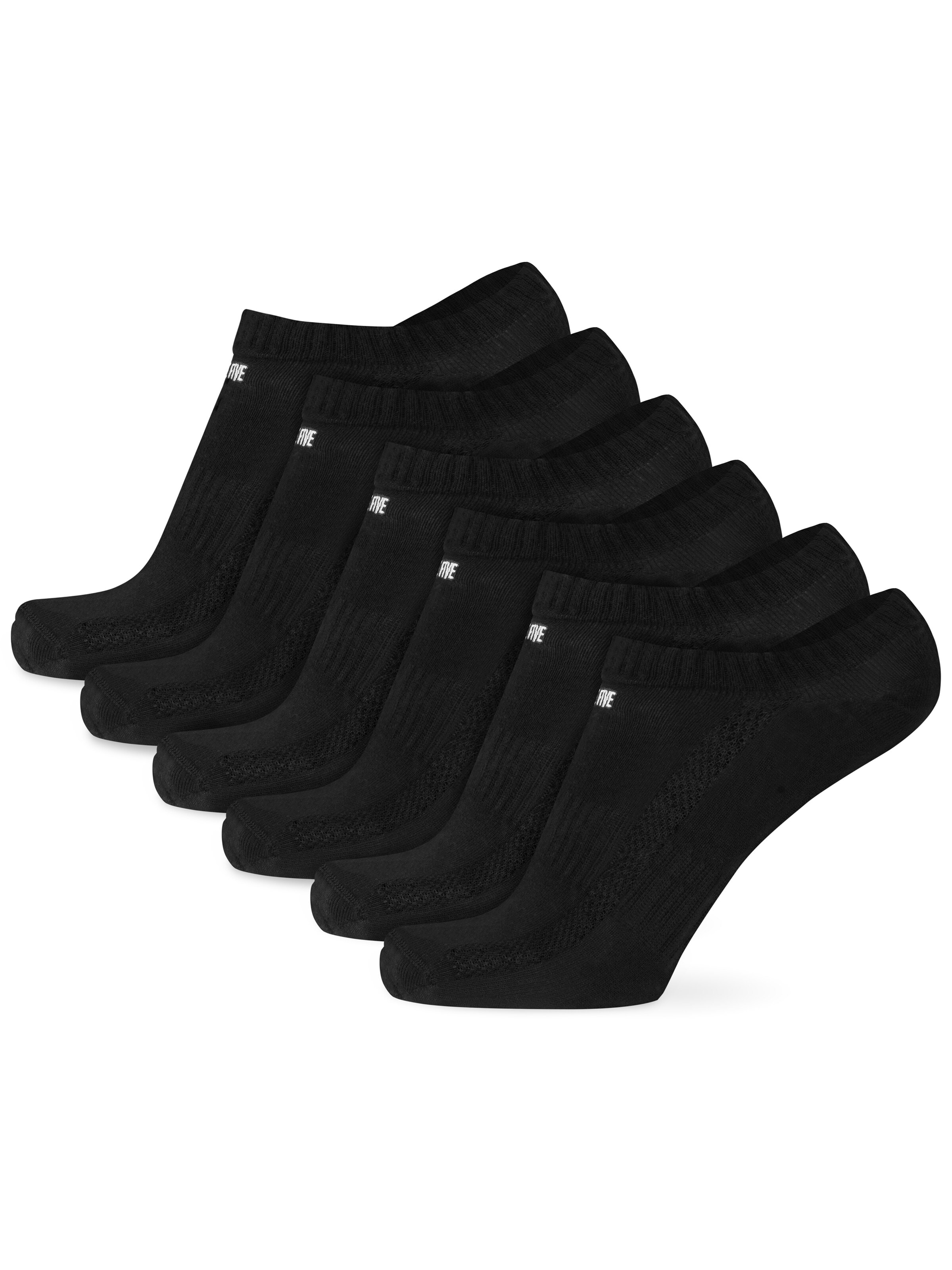 Circle Five Ankle socks '6 Paar Sneaker-Socken Silikongrip ohne verrutschen' in Black
