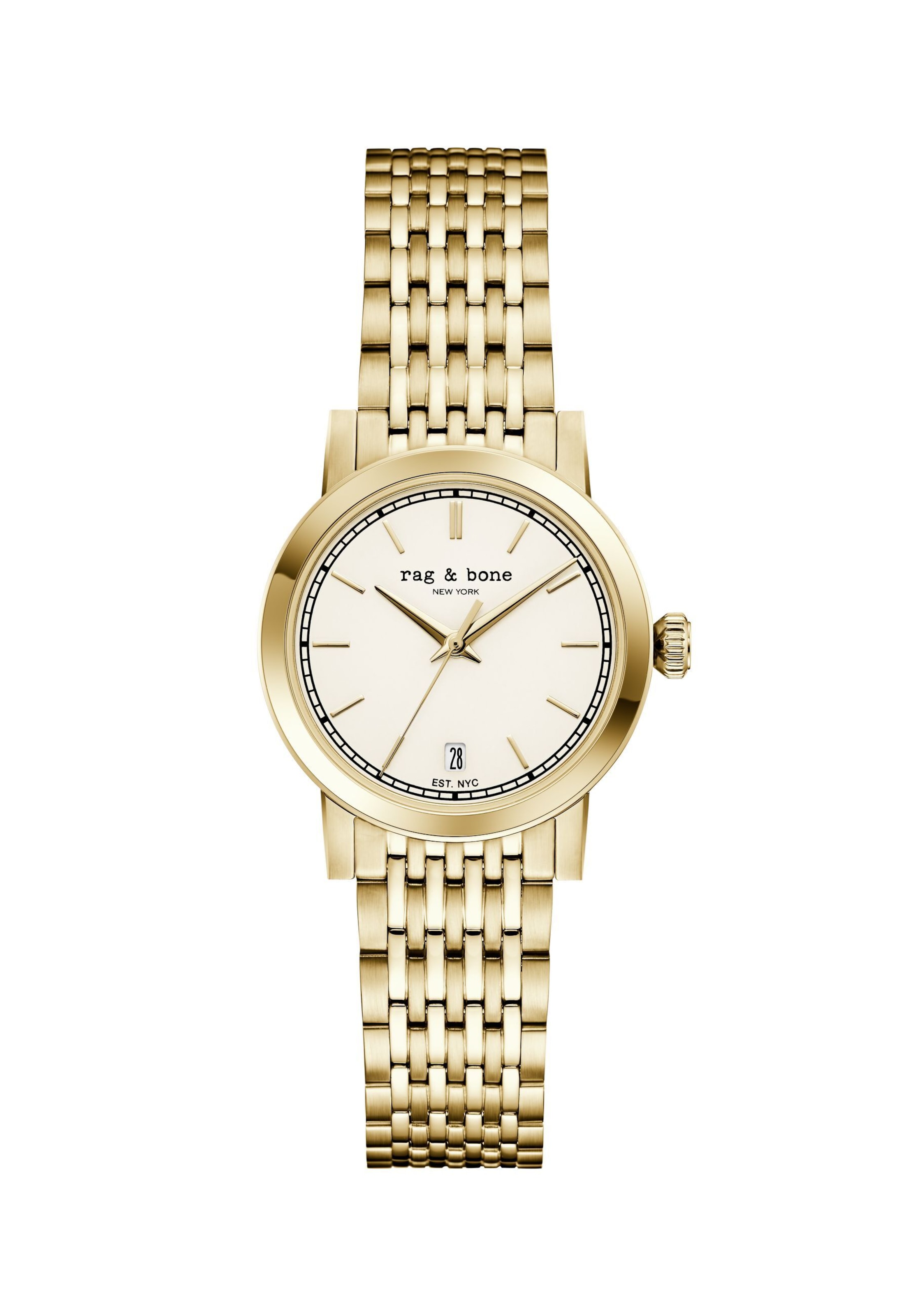 Montre à affichage analogique ' Reign ' rag & bone en or : devant