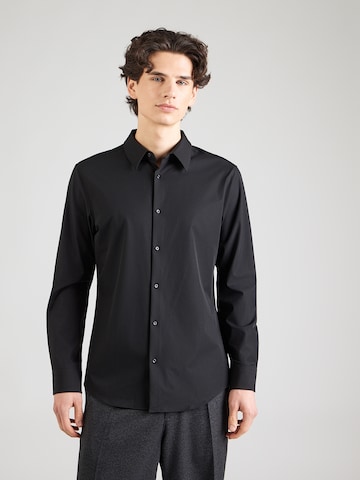Calvin Klein Slim fit Πουκάμισο για το γραφείο σε μαύρο: μπροστά