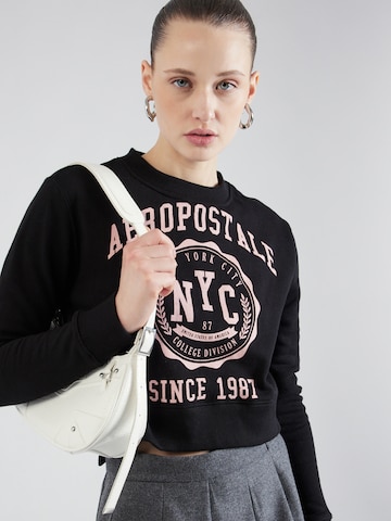 AÉROPOSTALE Sweatshirt in Black