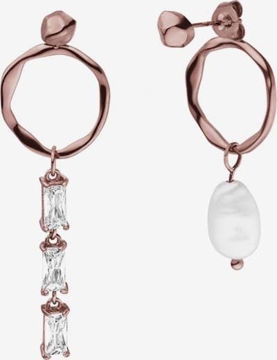 PURELEI Boucles d'oreilles 'Elua' en or rose, Vue avec produit