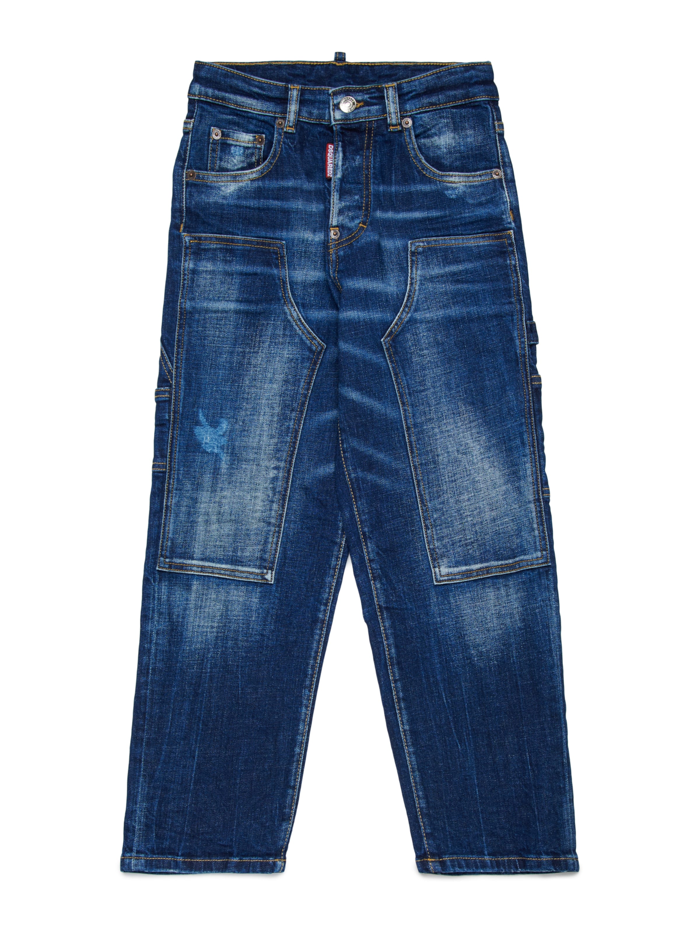 Largi Jeans de la DSQUARED2 pe albastru: față