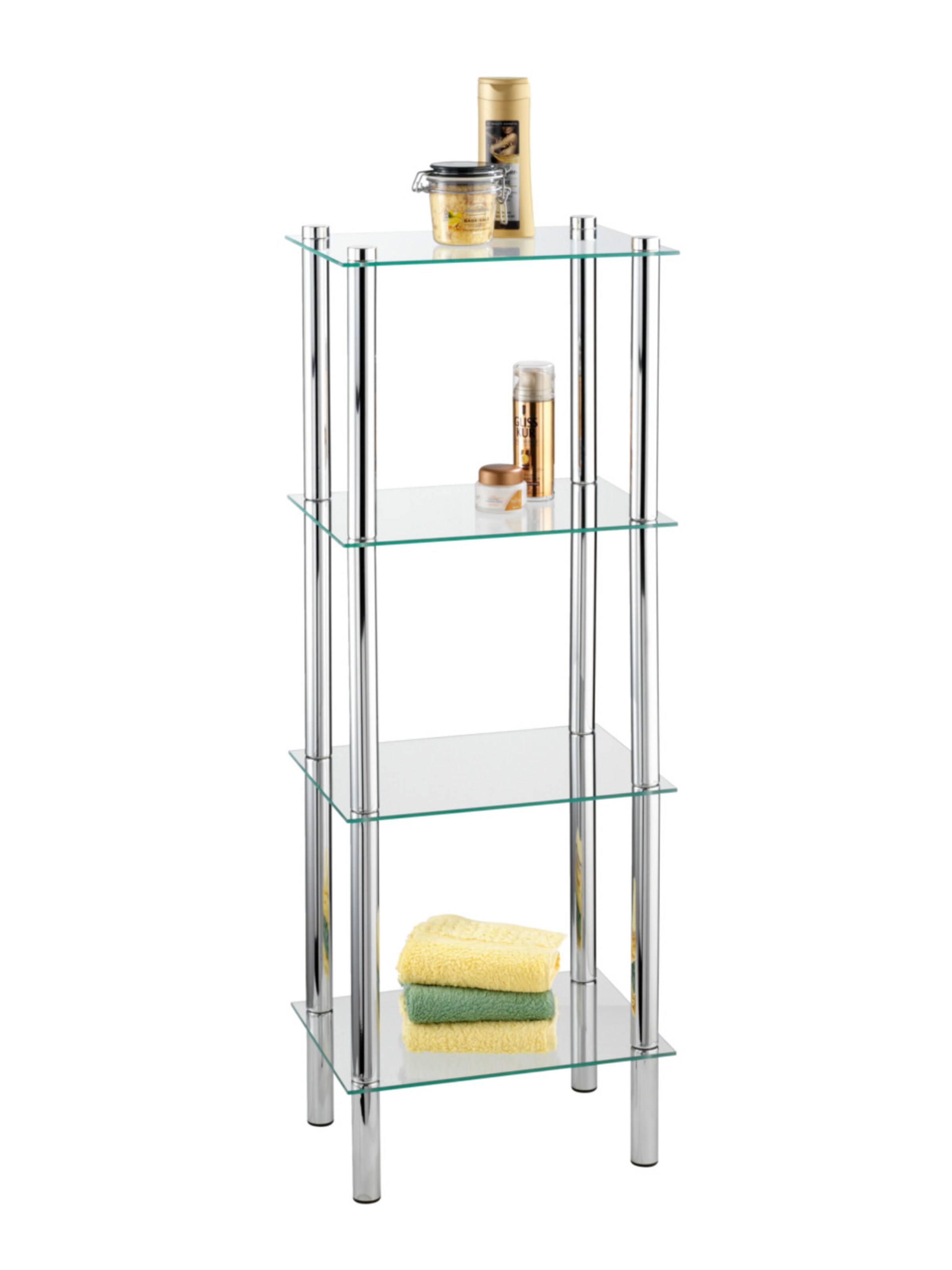 Wenko Shelf 'Yago' in Silver: front
