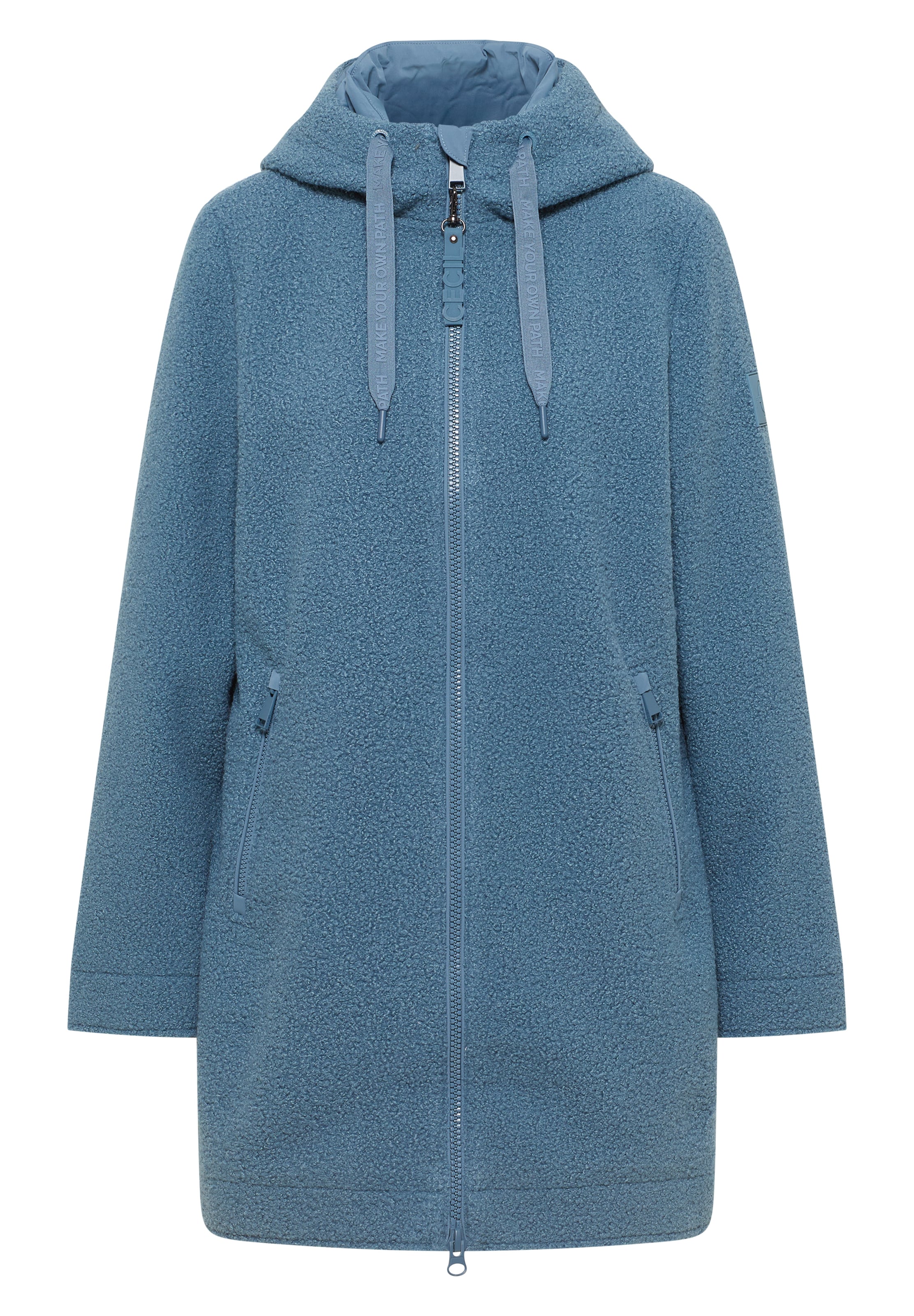 CECIL Between-Seasons Coat in Blue: front
