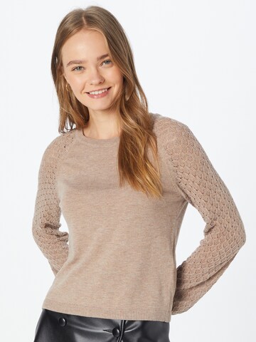 ONLY Sweater 'ANA' in Beige: front
