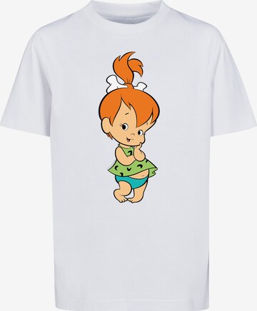 T-Shirt ' The Flintstones Pebbles Feuerstein' F4NT4STIC en blanc : devant