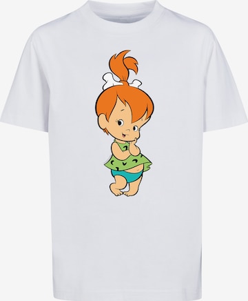 T-Shirt ' The Flintstones Pebbles Feuerstein' F4NT4STIC en blanc : devant