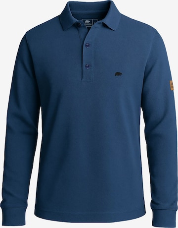 FORSBERG Shirt 'Langarm Poloshirt aus Baumwolle' in Blue: front