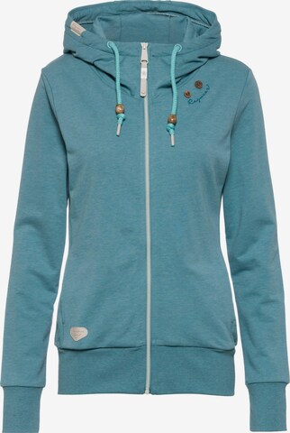 Ragwear Zip-Up Hoodie 'Paya' in Blue: front