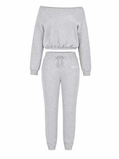 Mowi Fit Sweat suit 'Off-Shoulder Joggingpak' in XS in Grey, Item view