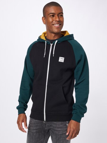 Iriedaily Zip-Up Hoodie in Blue: front