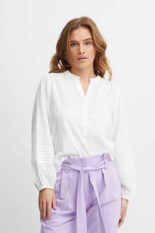 b.young Langarmbluse 'Bygila' Blouse in Weiß: predná strana