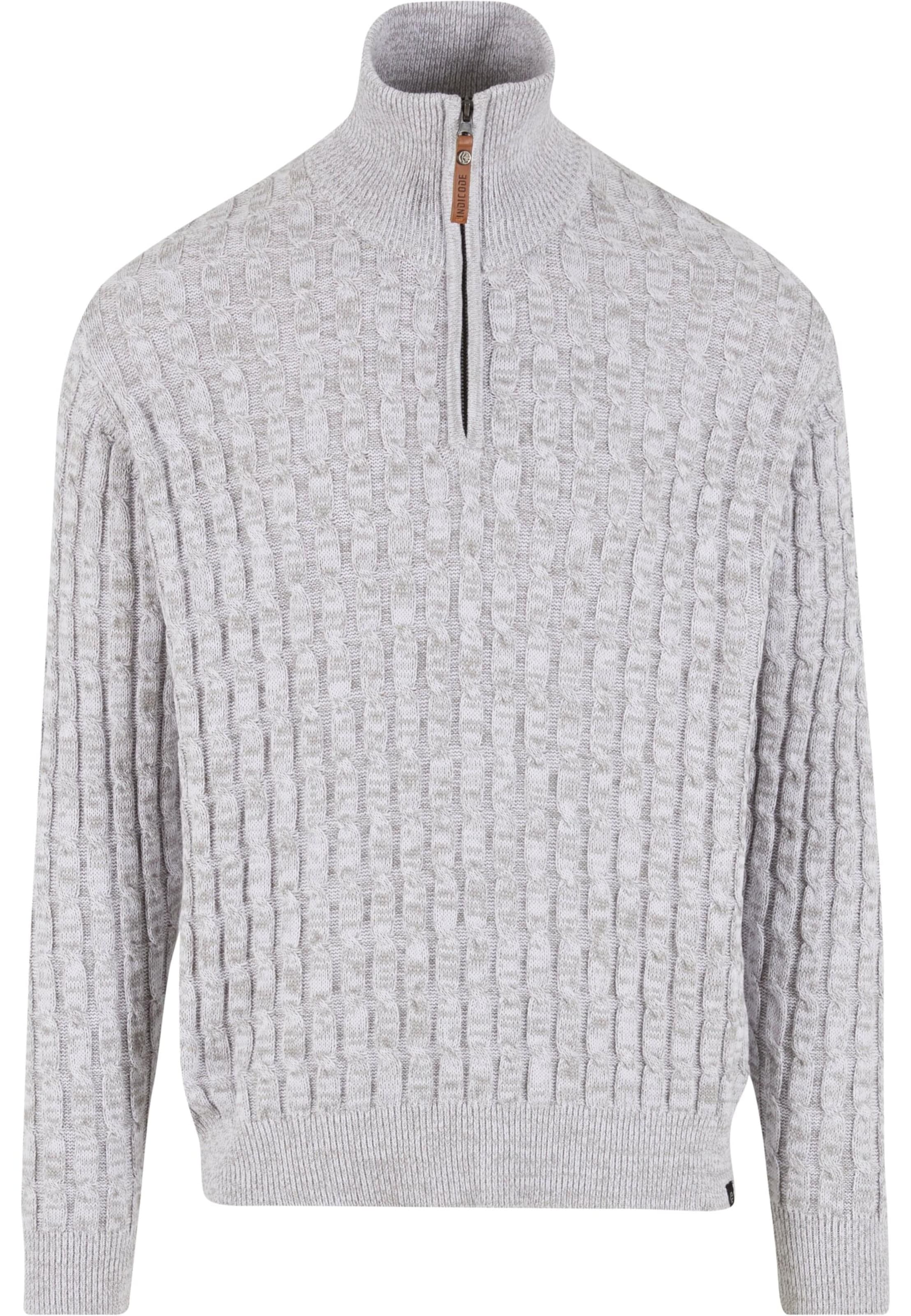 INDICODE JEANS Svetr 'Rufus' – šedá: přední strana