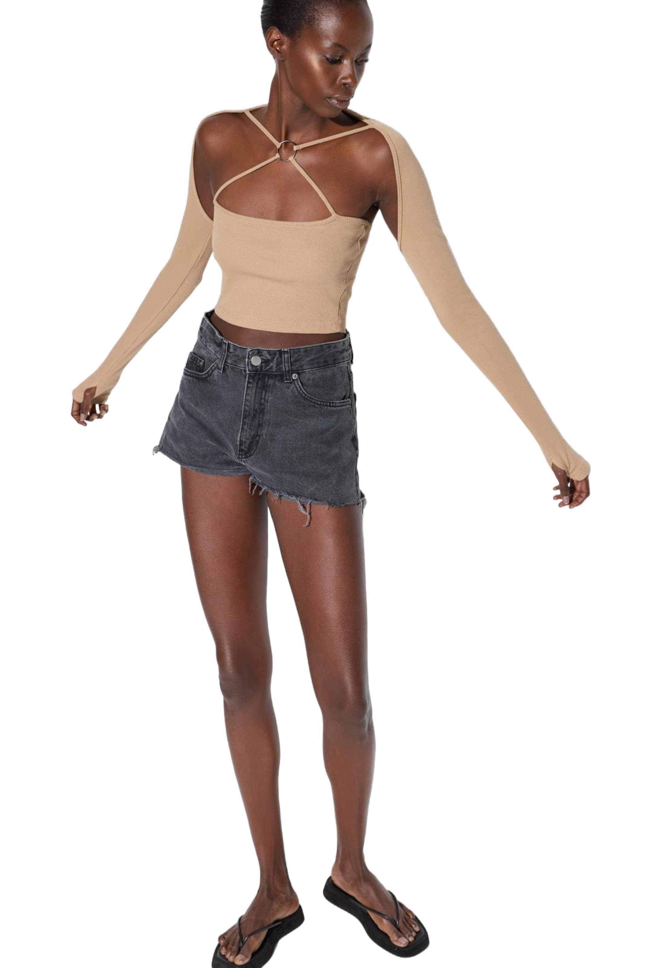 No Matter What Blouse bodysuit in Beige