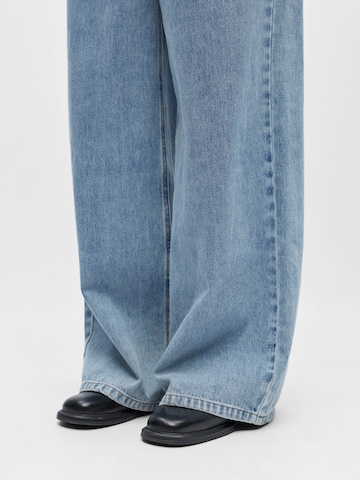OBJECT Wide leg Jeans 'OBJLuca' in Blue