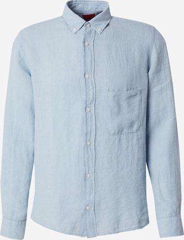 HUGORegular Fit Košulja 'Ermann' - plava boja: prednji dio