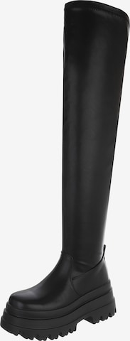 Ital-Design Stiefel in Schwarz: Vorderseite