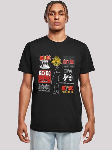 F4NT4STIC Shirt 'Album Covers' in Zwart: voorkant