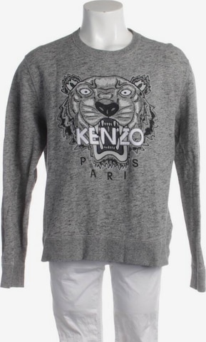 KENZO Sweatshirt & Zip-Up Hoodie in XL in Grey: front