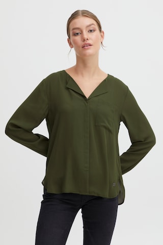 Oxmo Blouse 'Hally' in Groen: voorkant