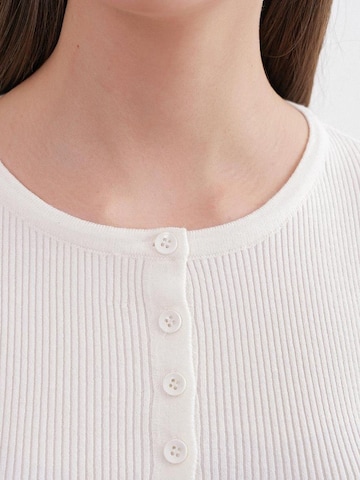 MixRay Knit Cardigan in White