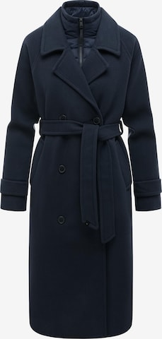 Ragwear Wintermantel 'Trenchie Felt Y' in Blau: Vorderseite