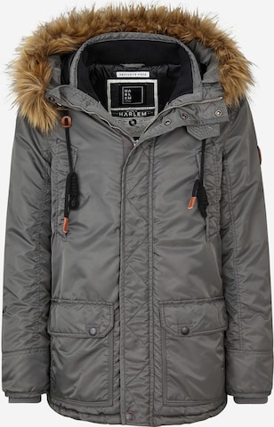 Harlem Soul Between-Seasons Parka 'Chi-Cago' in Grey: front