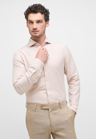 ETERNA Slim Fit Hemd in Beige: Vorderseite