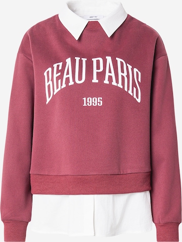 ABOUT YOU Collegepaita 'Tabitha' värissä lila: etupuoli