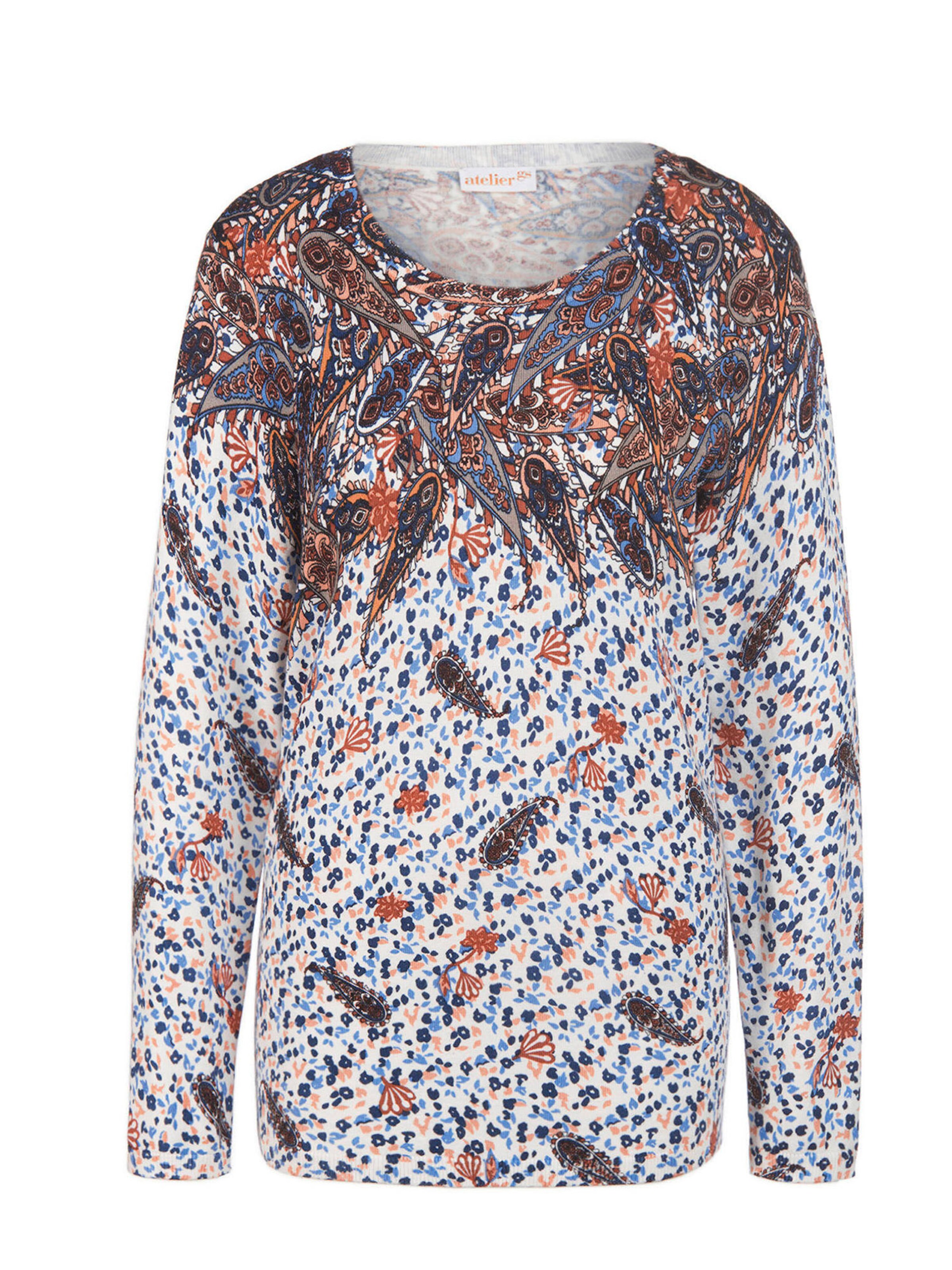 Goldner Pullover in Mischfarben: Vorderseite